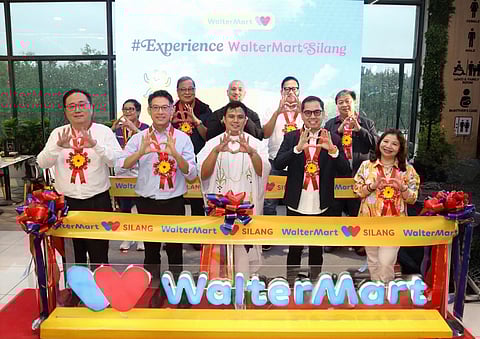 (From Bottom Left to Bottom Right, Top Left to Top Right: Mr Abraham Uy - Chairman, WalterMart Community Malls; Mr. Wilson Lim Jr. - Managing Director, WalterMart Community Malls; Rev. Fr. Nathaniel Masendo - Parish Priest, Nuestra Señora de Candelaria; Mr. Ariz Velasco - Municipal Admin of Silang; Ms. Nicole Deato - Senior Asst. Vice President, SM Supermalls; Hon. Chairwoman Angelina Duguran - Baranggay Chairman of San Vicente II; Arch. Leandro Poco - Principal Architect, LA POCO Architects; Mr. Jerico Buñing - SVP for Operations and General Manager, WalterMart Community Malls; Engr. Arthur Carlos - President, Constech and Arch. Henry Chua, - President, Stages Design & Construction)