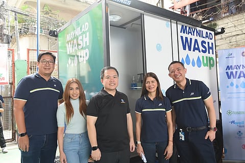 (FROM LEFT) Maynilad Government and Community Partnerships Head Emil Carlo Comsti, Metropolitan Waterworks and Sewerage System – Regulatory Office (MWSS-RO) Public Information Department Manager Joan Antonio, MWSS-RO Chief Regulator Patrick Ty, Maynilad Corporate Affairs and Communication Head Marie Antonette H. De Ocampo, and Maynilad COO Randolph T. Estrellado