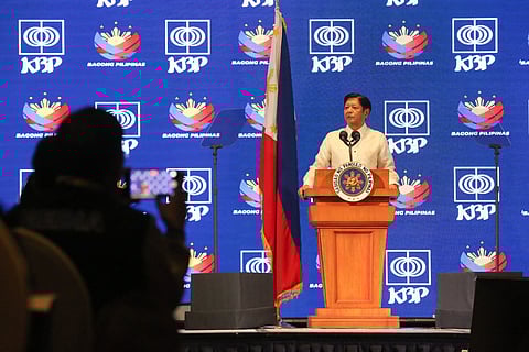 PRESIDENT Ferdinand R. Marcos Jr. graces the 50th Kapisanan ng mga Brodkaster ng Pilipinas (KBP) Top Management Conference at a hotel in Tagaytay City on 14 November, 2024.
