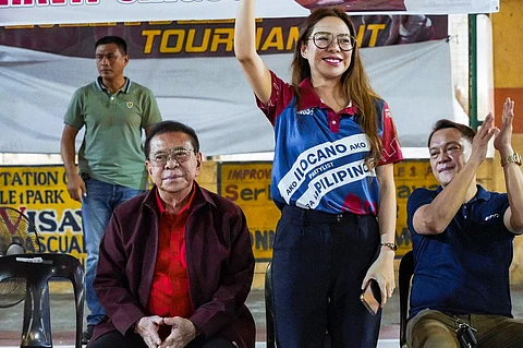 Former Ilocos Sur Governor and now senatorial candidate Luis “Chavit” Singson with his daughter, Richelle Singson-Michael of Ako Ilocano Ako Partylist
