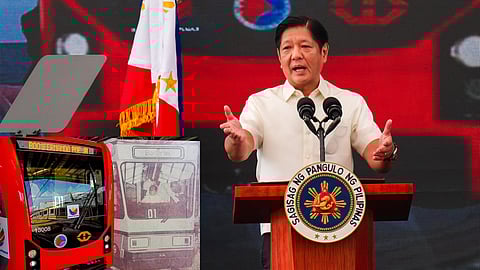 Roads connect President Ferdinand Marcos Jr., who acknowledged his father Ferdinand E. Marcos (inset, right) as the president who inaugurated the first Light Rail Transit Line 1 during his time, now leads the inauguration of the same line’s Cavite Extension (L1CE) Phase 1 in Parañaque City on Friday, 15 November (inset, left). The new phase introduces five stations: Redemptorist, MIA Road, PITX, Ninoy Aquino Avenue and Dr. Santos and aims to significantly cut travel time between Quezon City and Parañaque to under an hour. The project is expected to boost LRT-1’s daily ridership by 300,000, accommodating up to 800,000 passengers upon full completion. Future phases will extend the line further into Las Piñas and Cavite, enhancing connectivity in Metro Manila.