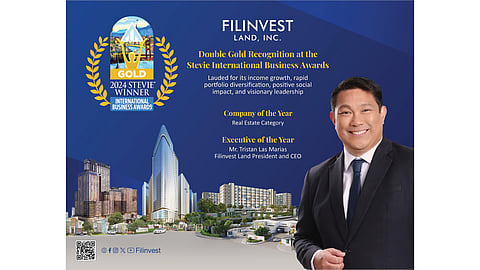 Filinvest Land shines with double gold at Stevie International Business Awards 2024
