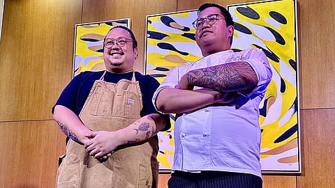 Culinary whizzes (left) Kasa Palma chef-patron Aaron Isip and Waterside, Solaire chef de cuisine Alfred Santiago.