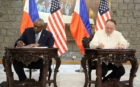 Teodoro, Austin sign military info pact