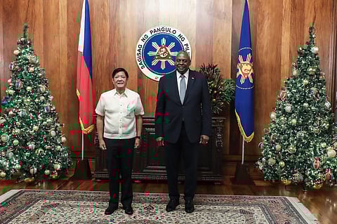 US Department of Defense Secretary Lloyd Austin III paid a courtesy call to President Ferdinand R. Marcos Jr. in Malacañan Palace on Monday, November 18. (Photo courtesy of PCO)