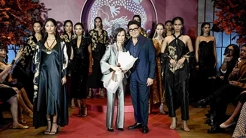 Josie Natori and Anton Huang, President and CEO of Rustan Commercial Corporation, SSI Group of Companies and Rustan Marketing Corp.