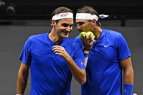 Roger Federer fetes his greatest rival, Rafael Nadal, following his announcement that he will be formally retiring from professional tennis.