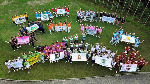 Participants converge for the opening ceremony of the 2024 LuzViMin team championships at the Rancho Palos Verdes Golf and Country Club in Davao City.