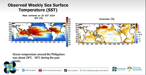 The temperature in the ocean waters around the Philippines ranges from 28°C to 30°C