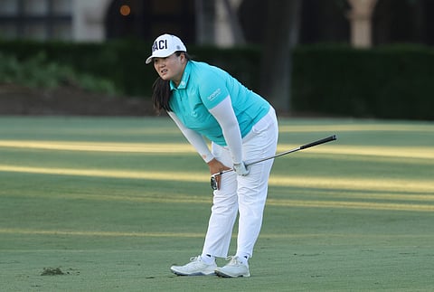 Angel Yin fires a three-under par 69 to post a two-stroke lead in the second round of the LPGA Tour Championship.