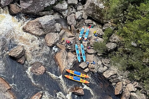 Kayaker’s leg amputated after stuck in rocks