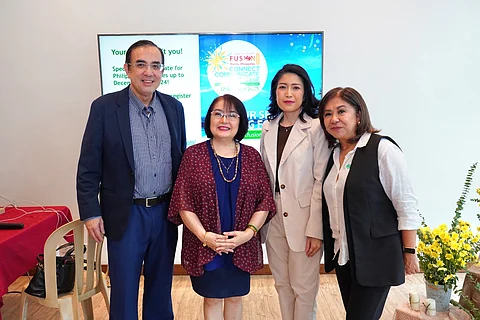 (from L-R) Meralco VP for Corporate Communications and IABC Philippines Chairman Joe Zaldarriaga, IABC Philippines Fellow Ritzi Ronquillo, Movement Against Disinformation Philippines Executive Director Atty. Grace Salonga, and IABC Philippines President Belle Tiongco.