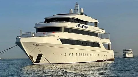A photo shared online by the Red Sea Governorate of Egypt shows the Sea Story luxury yacht, which authorities report capsized early on the morning of 25 November 2024.