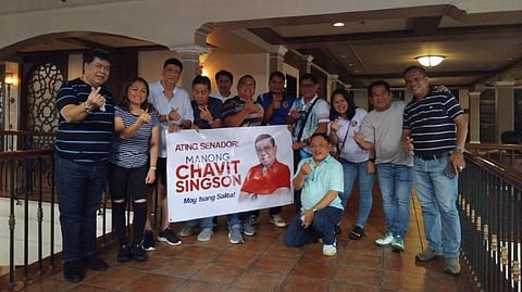 Cebu City barangay leaders await the arrival of Chavit Singson at Casino Español de Cebu.