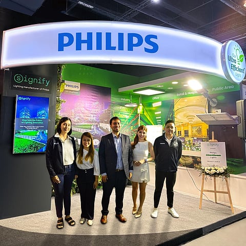 LOOK: Signify Philippines Commercial Leader Raghuraman Chandrasekhar (third from left) and Signify Philippines Product Marketing Manager Icy Minano (fourth from left) unveiled Philips UltraEfficient Light products on 27 November at the SMX Convention Center, Pasay City.