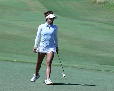 Mikha Fortuna displays grace under pressure en route to posting a 3&1 win over Marvi Monsalve in the semifinals of the ICTSI The Country Club Match Play Invitational at the TCC course in Laguna.