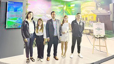 Signify Philippines Commercial leader Raghuraman Chandrasekhar (third from left) and Signify Philippines Product Marketing manager Icy Minano (fourth from left) launch the Philips UltraEfficient Light products at the SMX Convention Center in Pasay City.