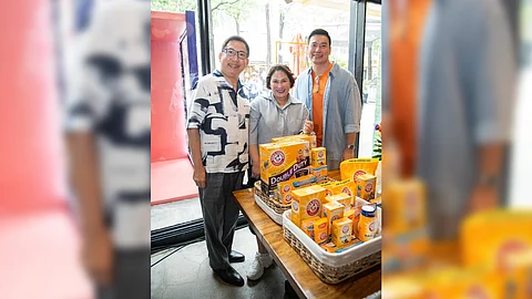 Peter Tiope, president of Global Strategic Partners Distribution Inc.; Janice de Belen and Patrick Tiope.