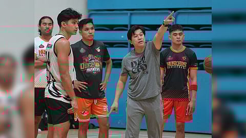 Quezon Huskers prepair of game 1 against Pampanga Giant Lanterns