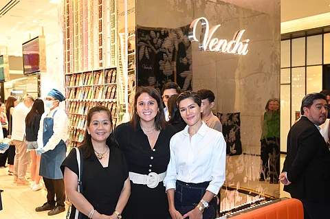 Armie Bennett, Beatrice Amlesù, Business Development of Venchi APAC and Nina Huang.