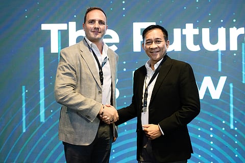 Antonio Separovic, co-founder and CEO of Oradian (left) and SB Corp President Robert Bastillo.