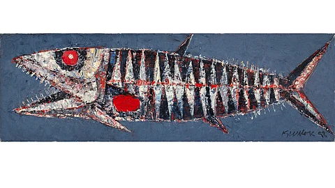 ‘Untitled (Fish)’ by Ang Kiukok, 1998, estimated P1,500,000 to P2,200,000.