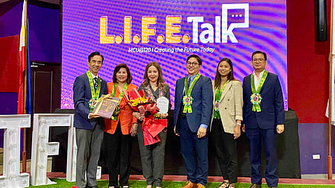 (L-R) Dr. Renato C. Tanchoco, Jr. - MCU President; Ms. Myrna Reyes - CEO and President of Don@te Philippines; Ms. Marissa "Small" Eduardo-Laude; Dr. Gaio Tanchoco Gonzalez - Trustee, FDT Trust Board; Ms. Chynna Roxanne R. Gonzalez - MCU Executive Vice President; Atty. Juan Crisostomo M. Echiverri - MCU Executive Vice Chairman