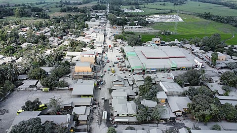 BARANGAY Ma-ao in Bago City, Negros Occidental, is shrouded in a thick blanket of ash, left in the wake of Kanlaon Volcano’s explosive eruption on Monday.