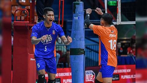 Jude Garcia and Criss Cross shoot for a crucial win that will boost their morale heading into the finals of the 2024 Spikers’ Turf Invitational Conference.