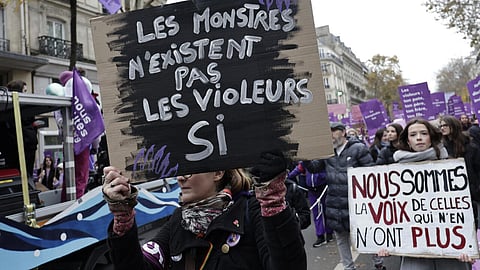 Tens of thousands protested in France in November against violence targeting women