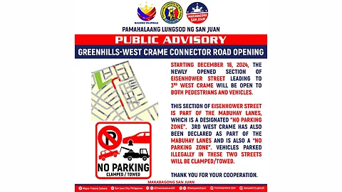 Greenhills-West Crame Connector Road opened