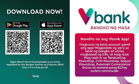 Luis "Manong Chavit" Singson has announced the 58 Days Pa-Raffle ni Manong Chavit campaign, which offers daily prizes to app users. Starting from launch day, 58 winners will receive P5,800 daily, one winner will win P58,000 every day, and one lucky app user will win the grand prize of P580,000 on the 58th day, 11 February.
To join, users must download the VBank app, create an account, and follow Singson’s official Facebook page for updates.