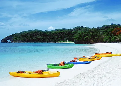 Beachfront for play and relaxation.