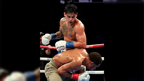 Ryan Garcia’s exhibition match with Japanese kickboxing champion Rukiya Anpo has been called off after he suffered a wrist injury.