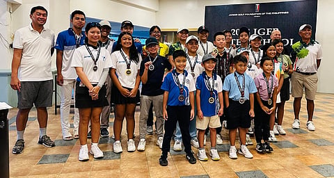 Winners in the recent JGFP Mindanao Interschool tournament are shown at the Pueblo de Oro Golf and Country Club in Cagayan de Oro City.