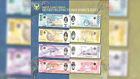 First Philippine Polymer Banknote Series The Bangko Sentral ng Pilipinas revealed the new banknote series that comes in denominations of P1,000, launched in April 2022; P500, P100 and P50. The polymer banknotes are designed with images of flora and fauna endemic to the Philippines, as well bative weaves, reflecting the rich biodiversity and cultural heritage of the country.