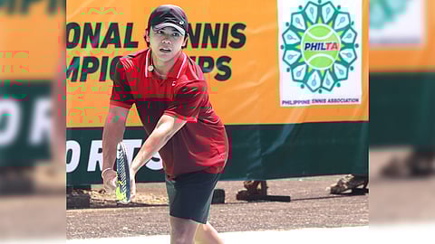 Eric Jed Olivarez is headed for the semifinal after overcoming John Accion, 6-2, 4-6, 6-1, to secure his spot in the upper half of the 32-player draw.