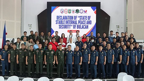 Bulacan declared peaceful