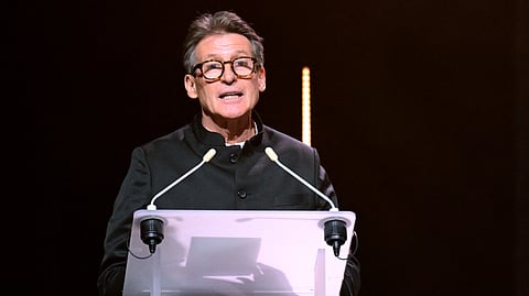 World Atheltics President Sebastian Coe delivers a speech during the World Athletics Awards 2024 in Monaco on 1 December 2024.