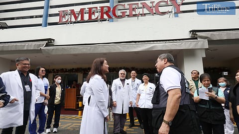 On Saturday, 21 December 2024, Department of Health (DOH) Secretary Teodoro Herbosa was joined by St. Luke's Medical Center Senior Vice President and Medical Director Deborah Ignacia Ona and Emergency Care Service head Dr. Arnel Tolosa inside the emergency room of St. Luke's Medical Center in Quezon City during DOH hospital rounds to showcase their preparedness for the holiday season. (Photos by ANALY LABOR)