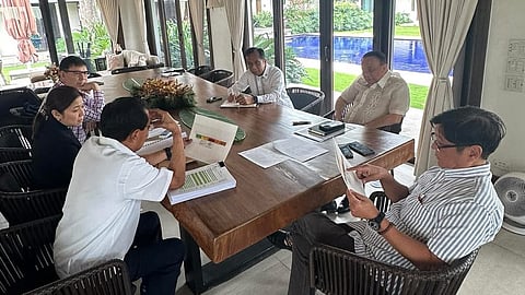 President Marcos Jr. confers with the Executive Secretary, the Economic Cluster (DOF, DBM, and NEDA) and the Secretary of Public Works and Highways while reviewing the proposed national budget for next year.