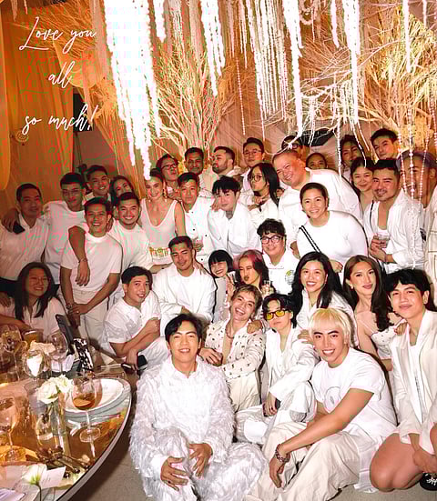 Actress Anne Curtis expresses her love to her glam team with a fabulous white party.
