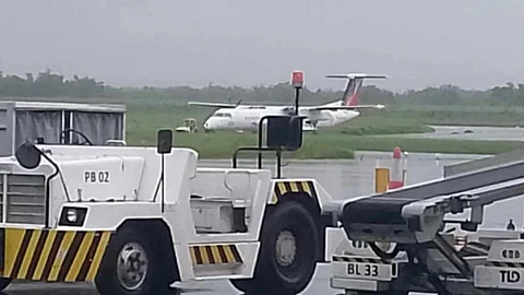 Aircraft runway excursion at Bacolod airport