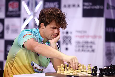 Magnus Carlsen opts to quit a championship event in New York after breaching dress protocol.