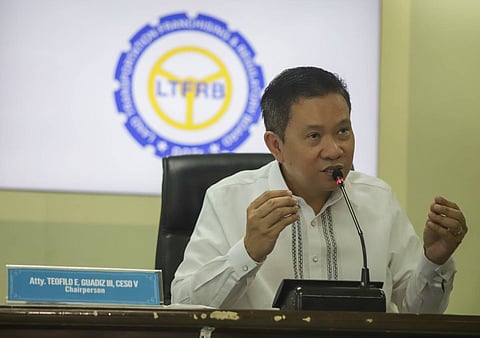 LTFRB chairman Atty. Teofilo Guadiz III