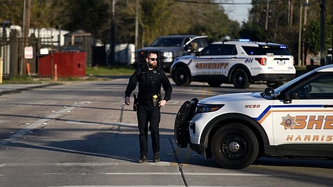 Law enforcement conduct an investigation in connection with the New Orleans terrorist attack near the intersection of Hugh Road and Crescent Peak Drive in Houston, Texas on January 1, 2025.