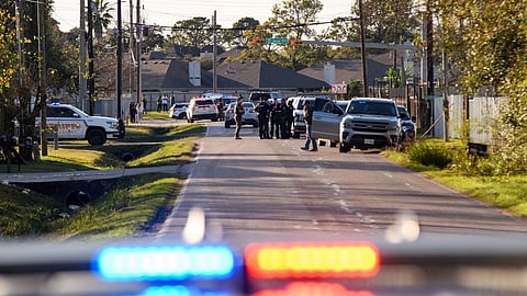 Law enforcement conduct an investigation in connection with the New Orleans terrorist attack in Houston on January 1.