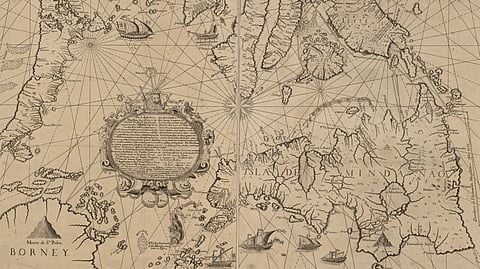Carta Hydrographica y Chorographica de las Yslas Filipinas - A hydrographical and chorographical chart of the Philippines, drawn by the Jesuit Father Pedro Murillo Velarde (1696-1753) and published in Manila in 1734. Monte de San Pedro, Borney (Spanish name for Mt. Kinabalu) in Sabah, Island of Borneo is illustrated within the map.