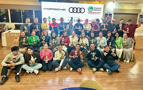 Winners in the 25th Nanoy Ilusorio Cup at the Baguio Country Club in Baguio City on Monday.