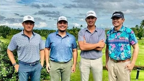The 18-hole qualifying at the Canlubang Golf and Country Club produced four qualifiers to the Philippine Open slated for 23-26 January at the Masters course of the Manila Southwoods Golf and Country Club in Carmona, Cavite. From left: Enrico Gallardo, James Ryan Lam, Joey Huerva and Mars Pucay.